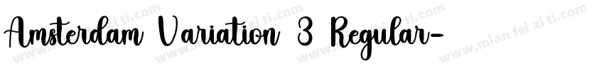 Amsterdam Variation 3 Regular字体转换